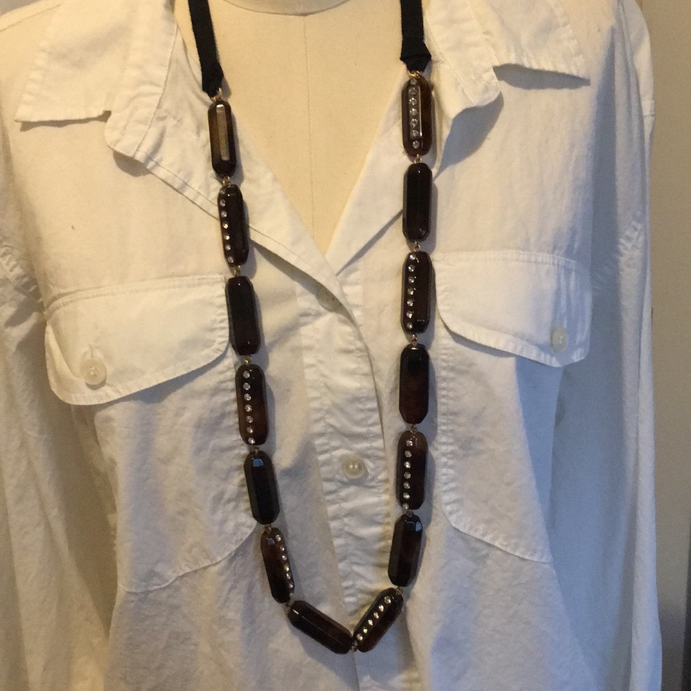 Tortoise Crystal Long Necklace